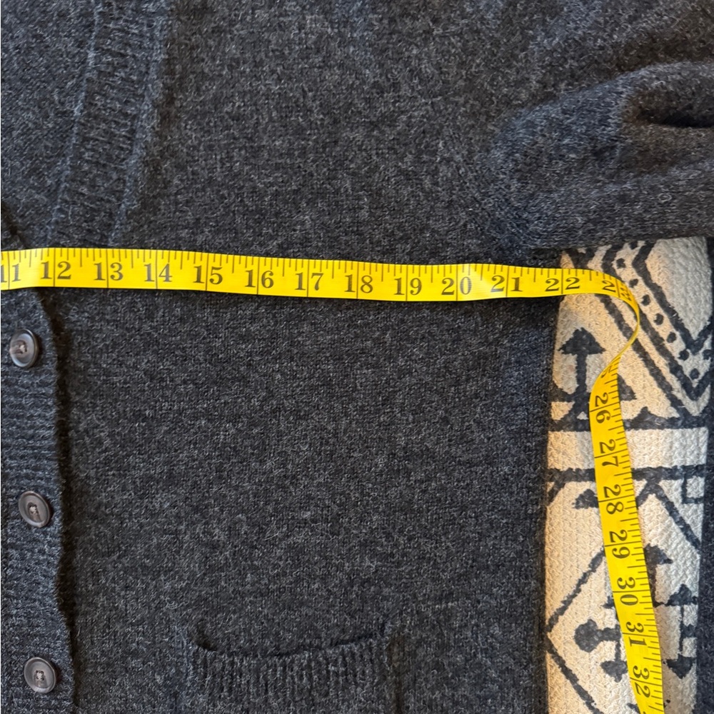 Pendleton Charcoal Cardigan Sweater Washable Wool - Picture 8 of 10